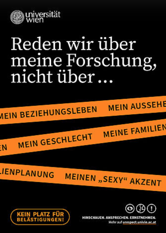 Poster 'Kein Platz für Belästigungen'